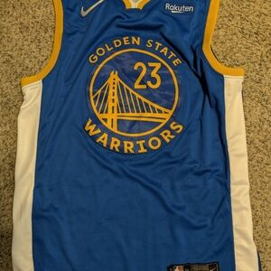 NBA Golden State Warriors Blue and Yellow Jersey